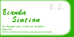 bianka simtion business card